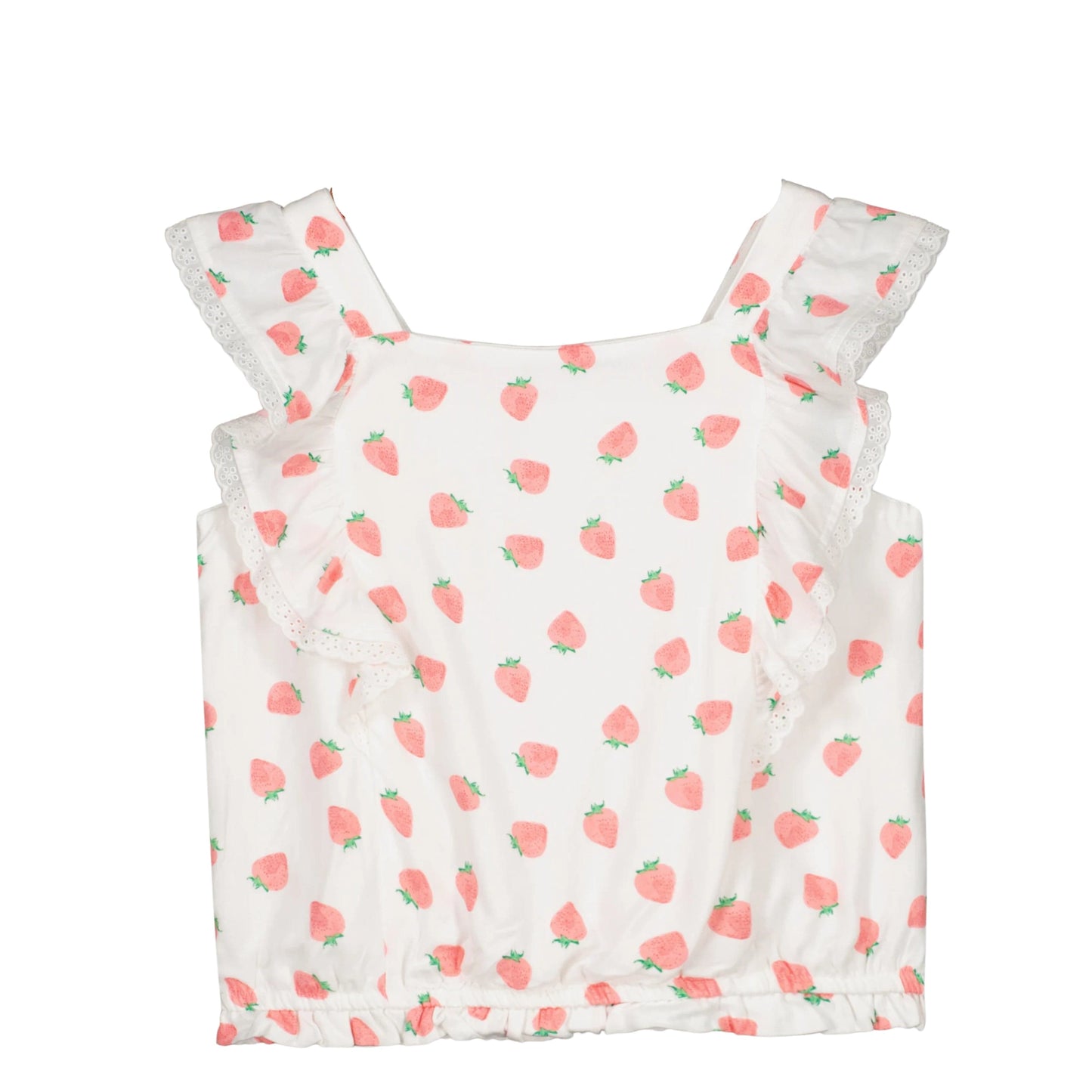 EPIC THREADS Girls Tops XL / White EPIC THREADS - KIDS - Strawberry Woven Top