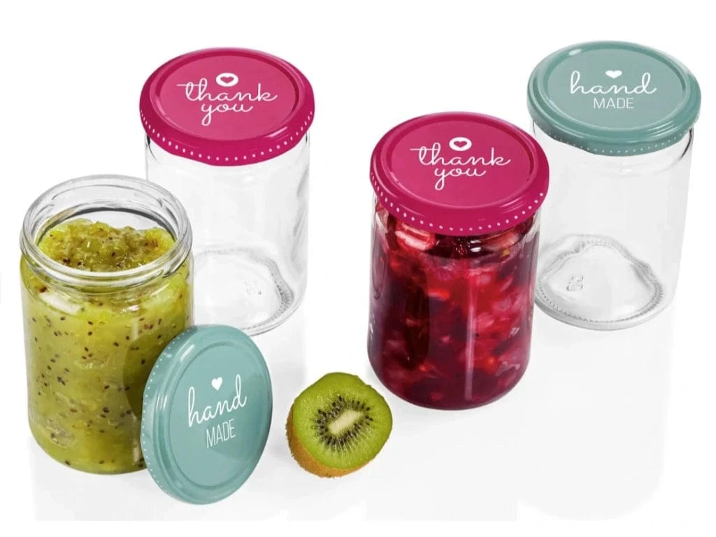 ERNESTO Kitchenware Multi-Color ERNESTO - Glass jars with colorful lids
