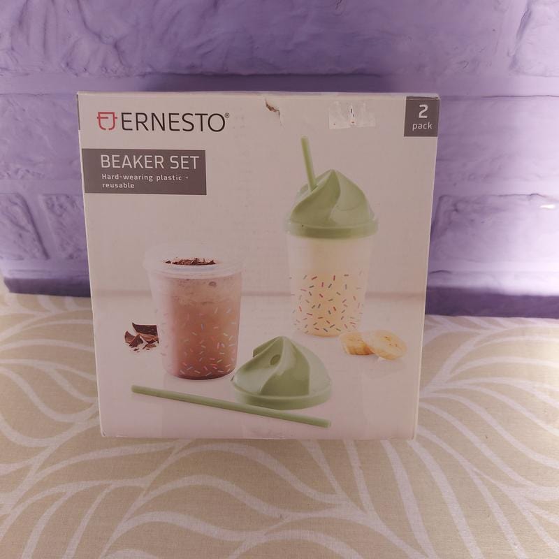 ERNESTO Kitchenware Green ERNESTO - Plastic Cup Set
