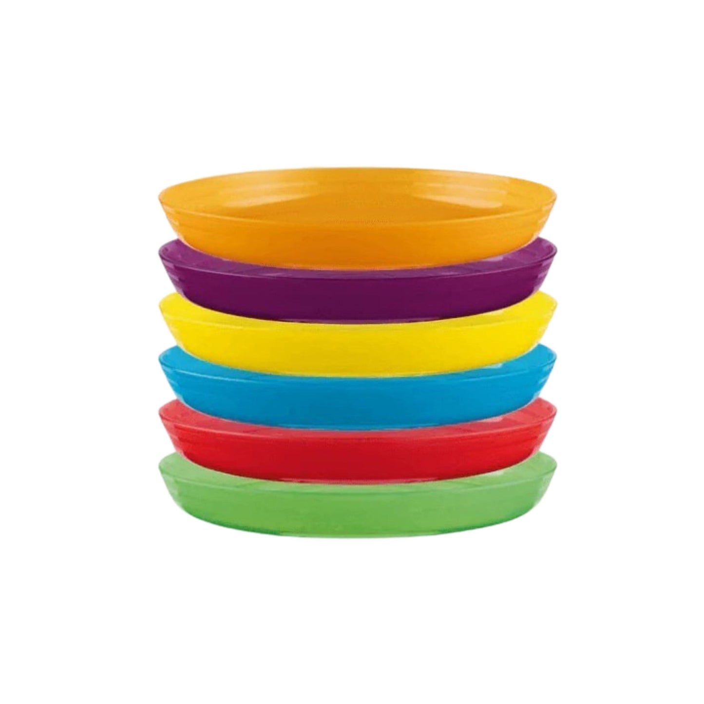 ERNESTO Kitchenware Multi-Color ERNESTO - Set of 6 Plastic Plates