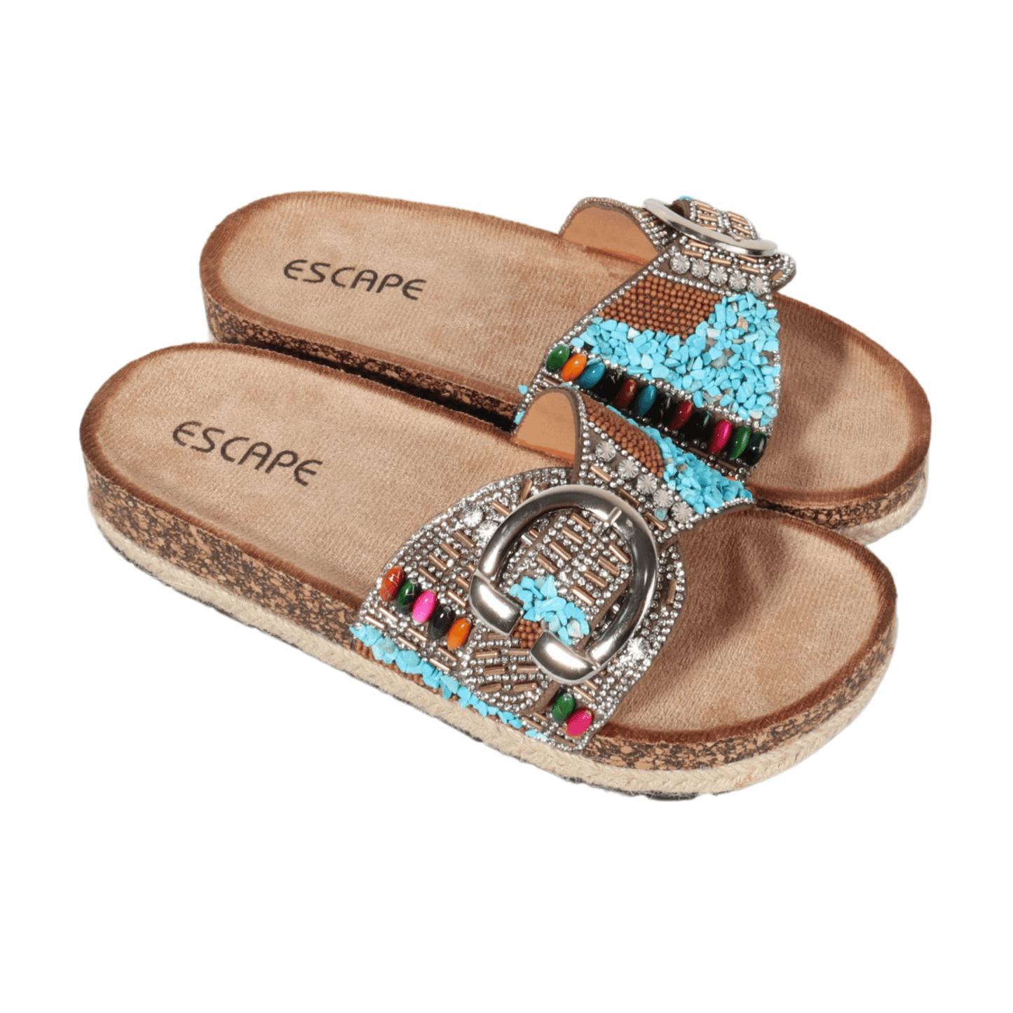 ESCAPE Womens Shoes 38 / Multi-Color ESCAPE - One Buckled Slipper
