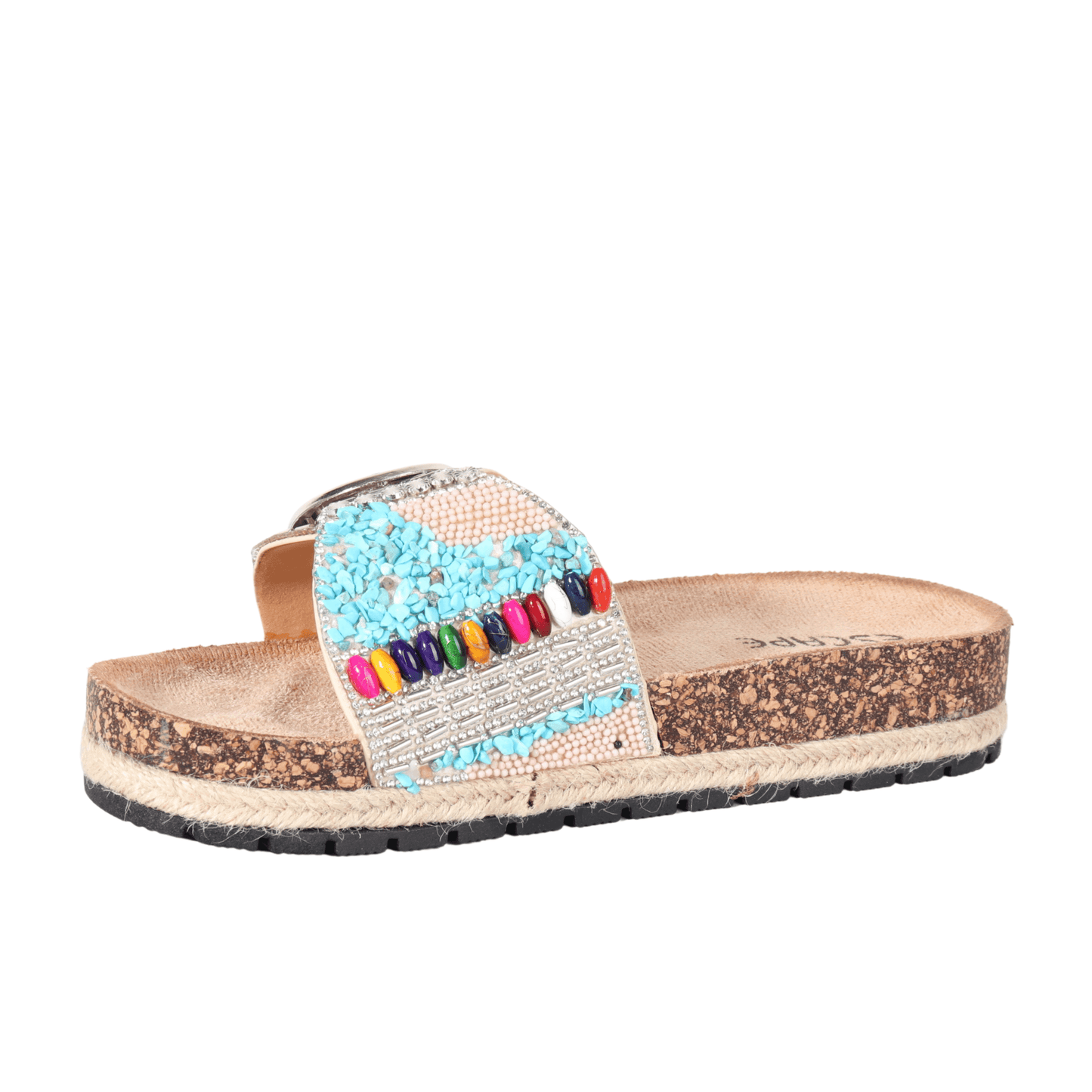 ESCAPE Womens Shoes ESCAPE - Single Wide Strap Adorned Slipper