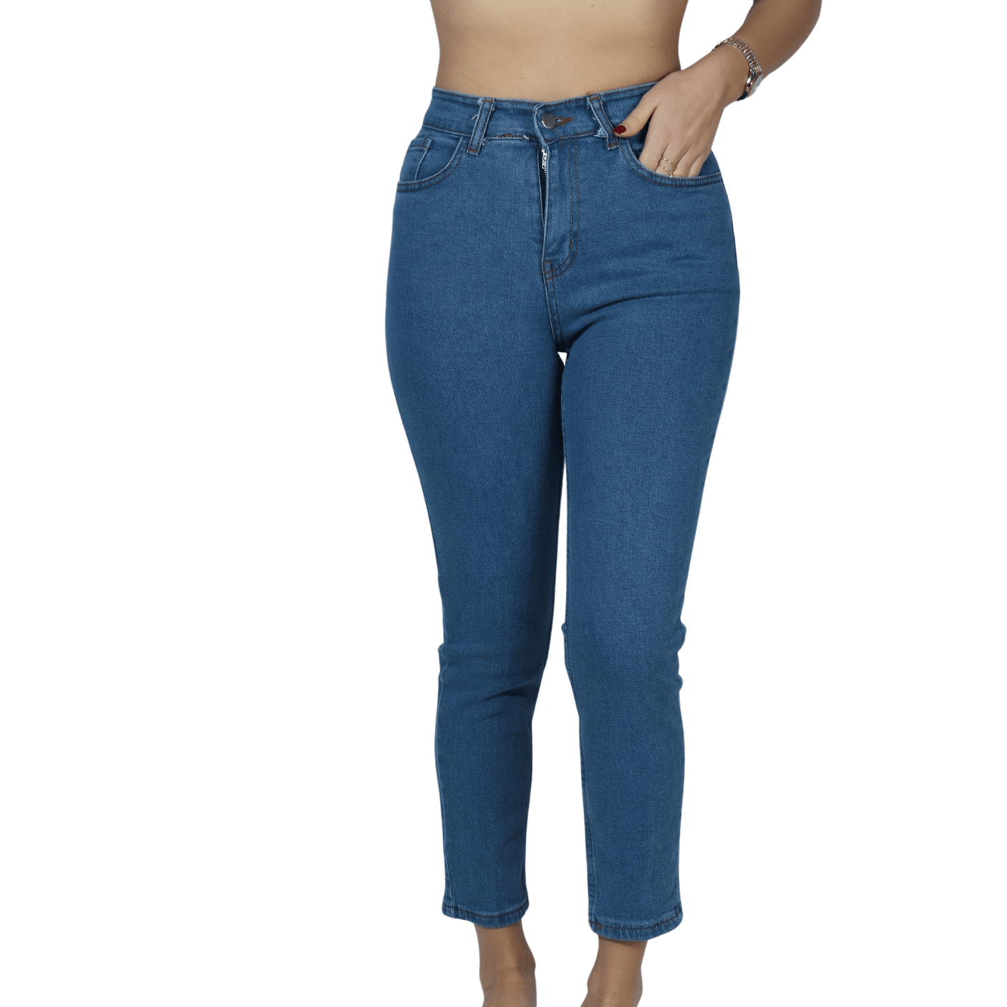 ETTOPARK Womens Bottoms S / Blue / 36 ETTOPARK - Skinny leg cotton denim