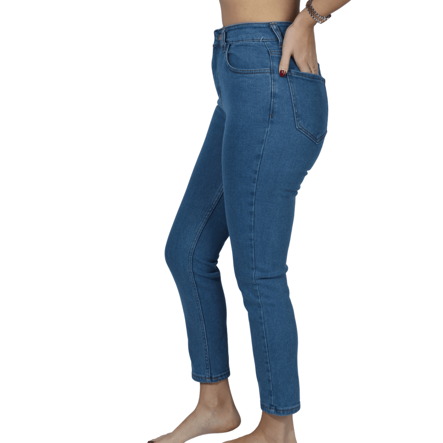 ETTOPARK Womens Bottoms S / Blue / 36 ETTOPARK - Skinny leg cotton denim