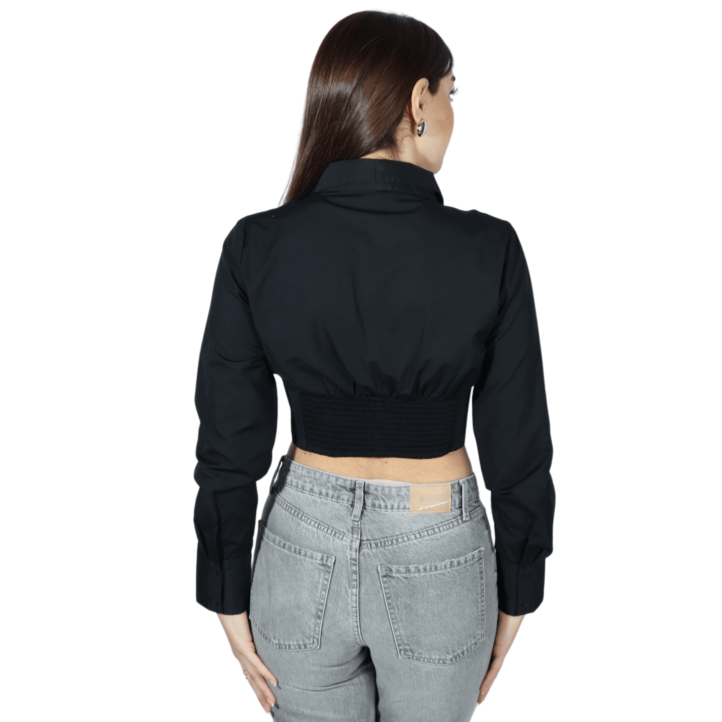 FB SISTER Womens Tops FB SISTER - Corset DesignLong Sleeves Shirts