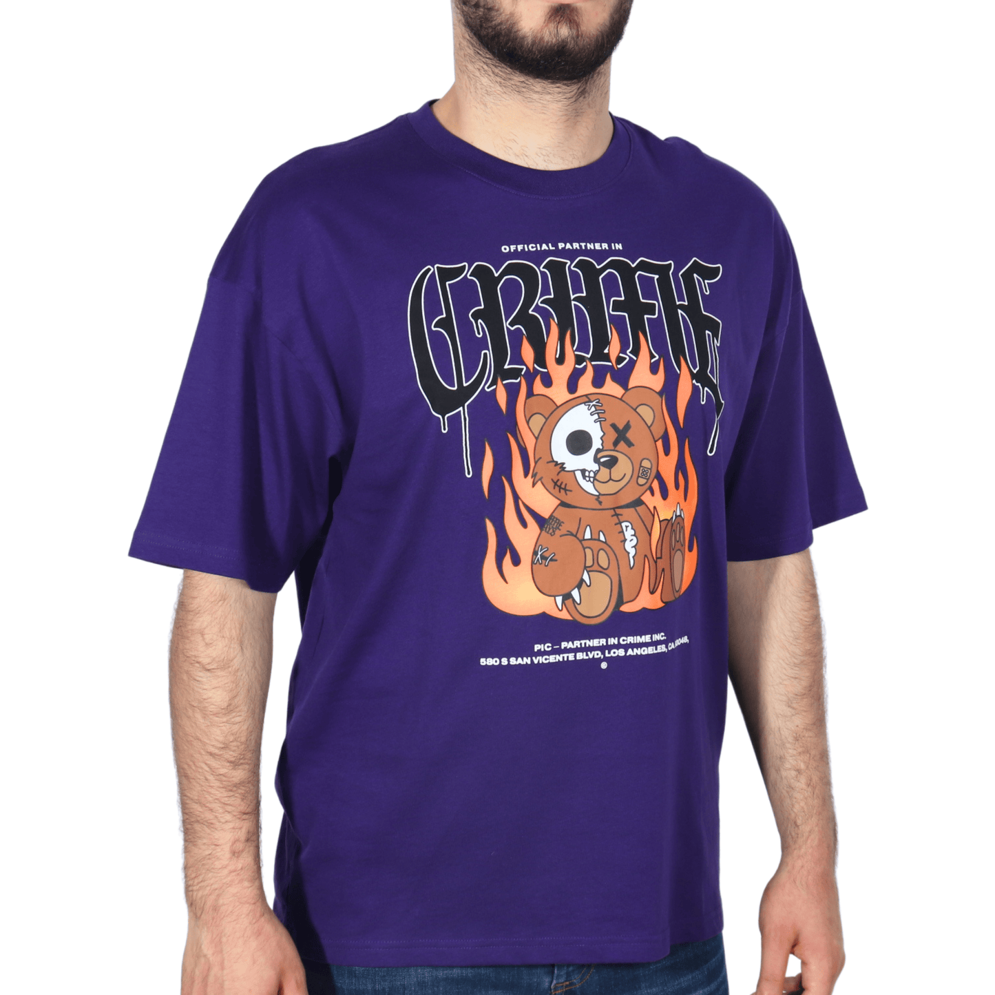 FSBN Mens Tops XS / Purple FSBN - Crime Graphic Design T-Shirt