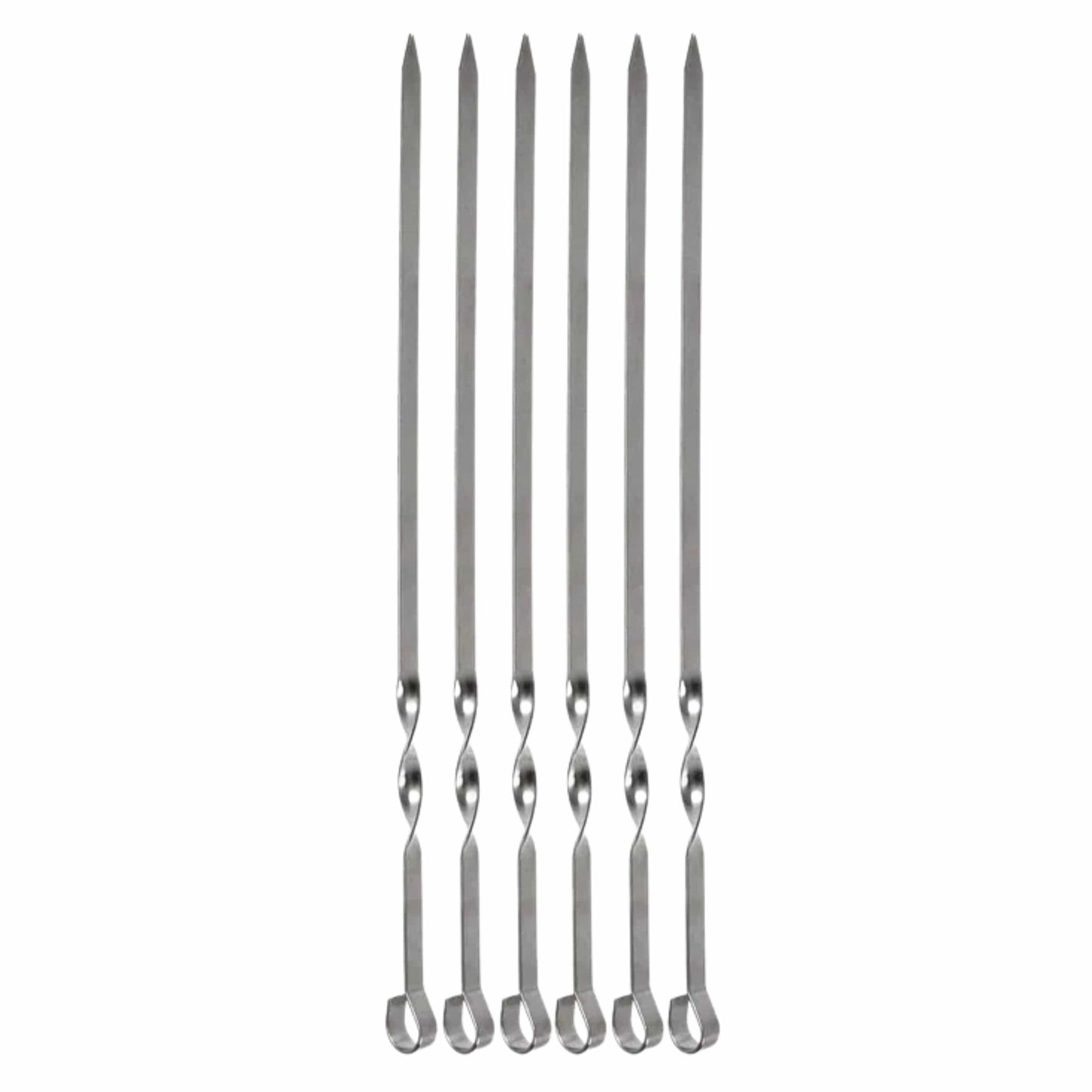 GRILL MEISTER Barbecue & Accessories Silver GRILL MEISTER - 6 PCS BBQ Grill Kabob Stainless Steel