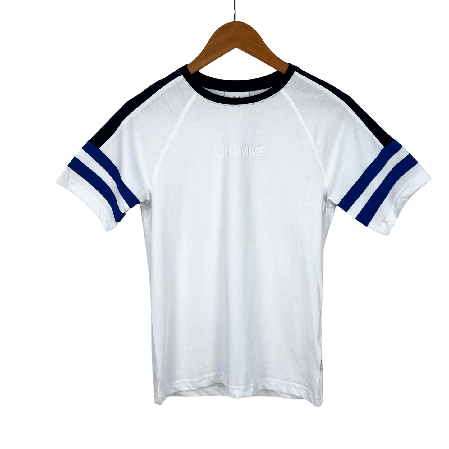 GRUNT Boys Tops S / White GRUNT - Solid cotton stripped sleeve t-shirt