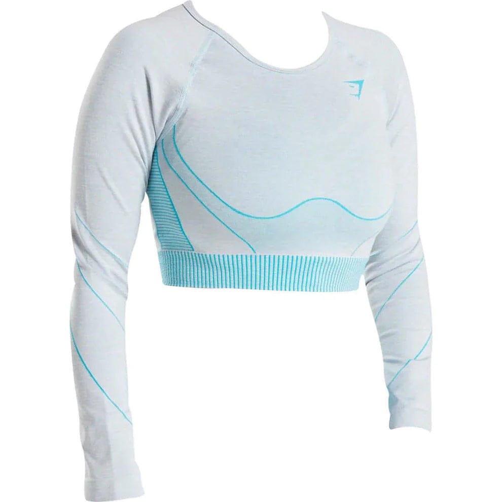 GYMSHARK Womens sports XS / Multi-Color GYMSHARK - Long Sleeve Crop Top