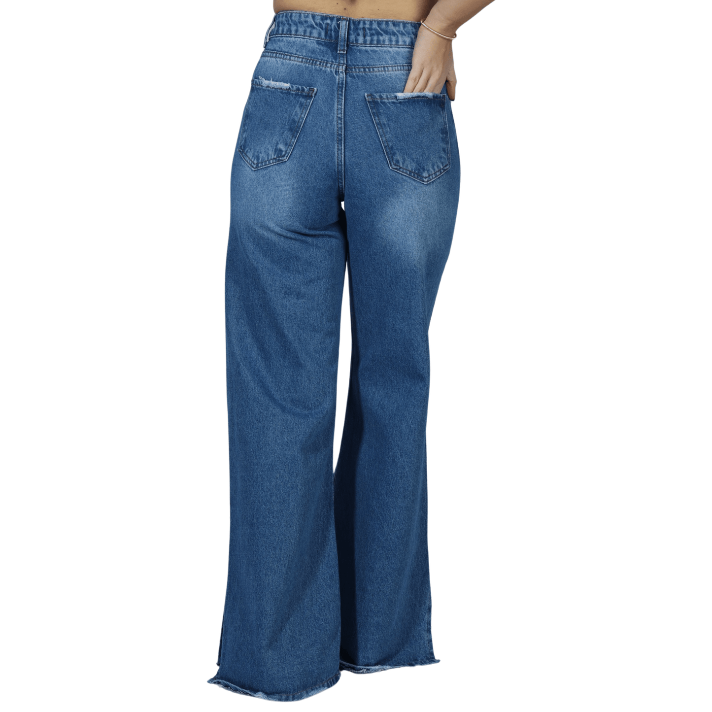 HAPPY PINK Womens Bottoms HAPPY PINK - Two Open sides Jeans