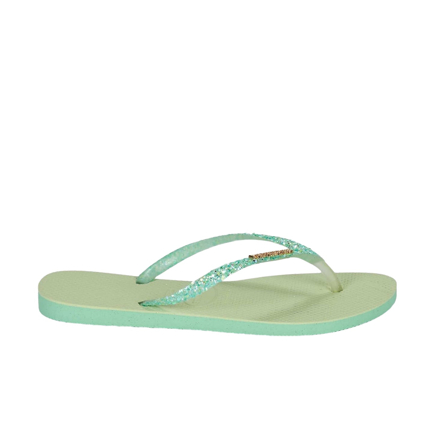 HAVAIANAS Kids Shoes 35 / Green HAVAIANAS - Kids - Slim Glitter Flourish Flip Flop