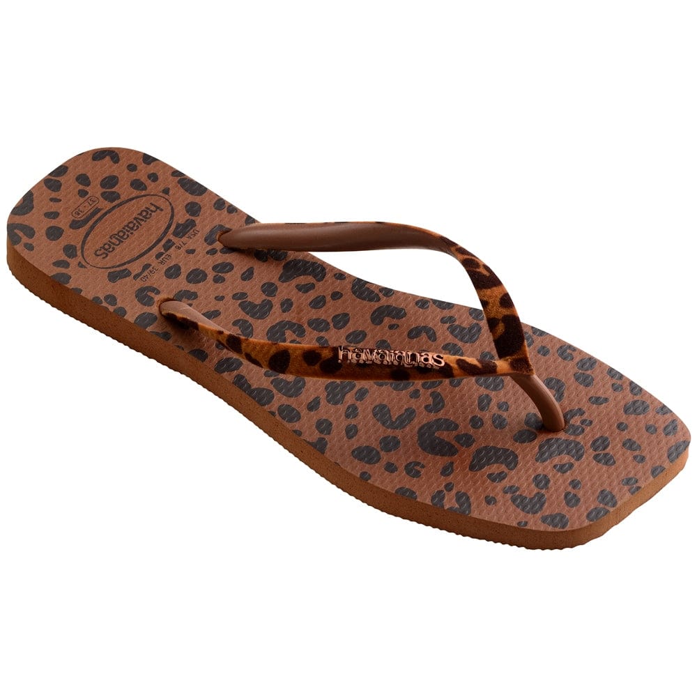 HAVAIANAS Kids Shoes 35 / Multi-Color HAVAIANAS - Kids - Slim Square Velvet Flip Flops