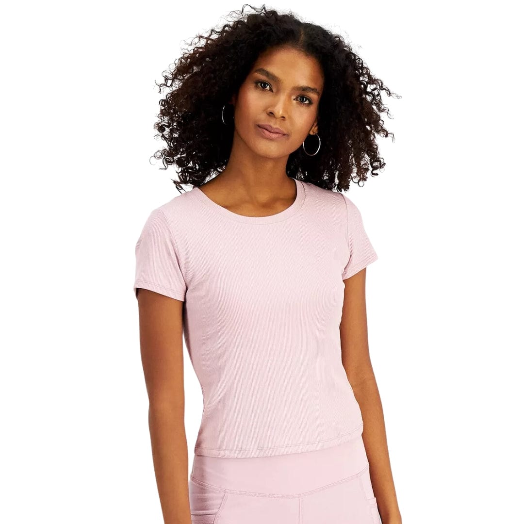 HIPPIE ROSE Womens Tops XS / Pink HIPPIE ROSE - Ribbed Fitted T-Shirt