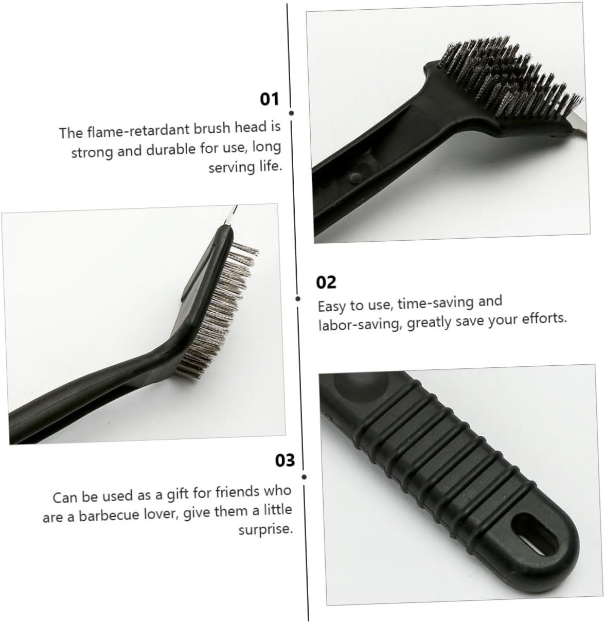 HOME DIVISION Barbecue & Accessories Black HOME DIVISION - BBQ Brush Grill Cleaner Tool