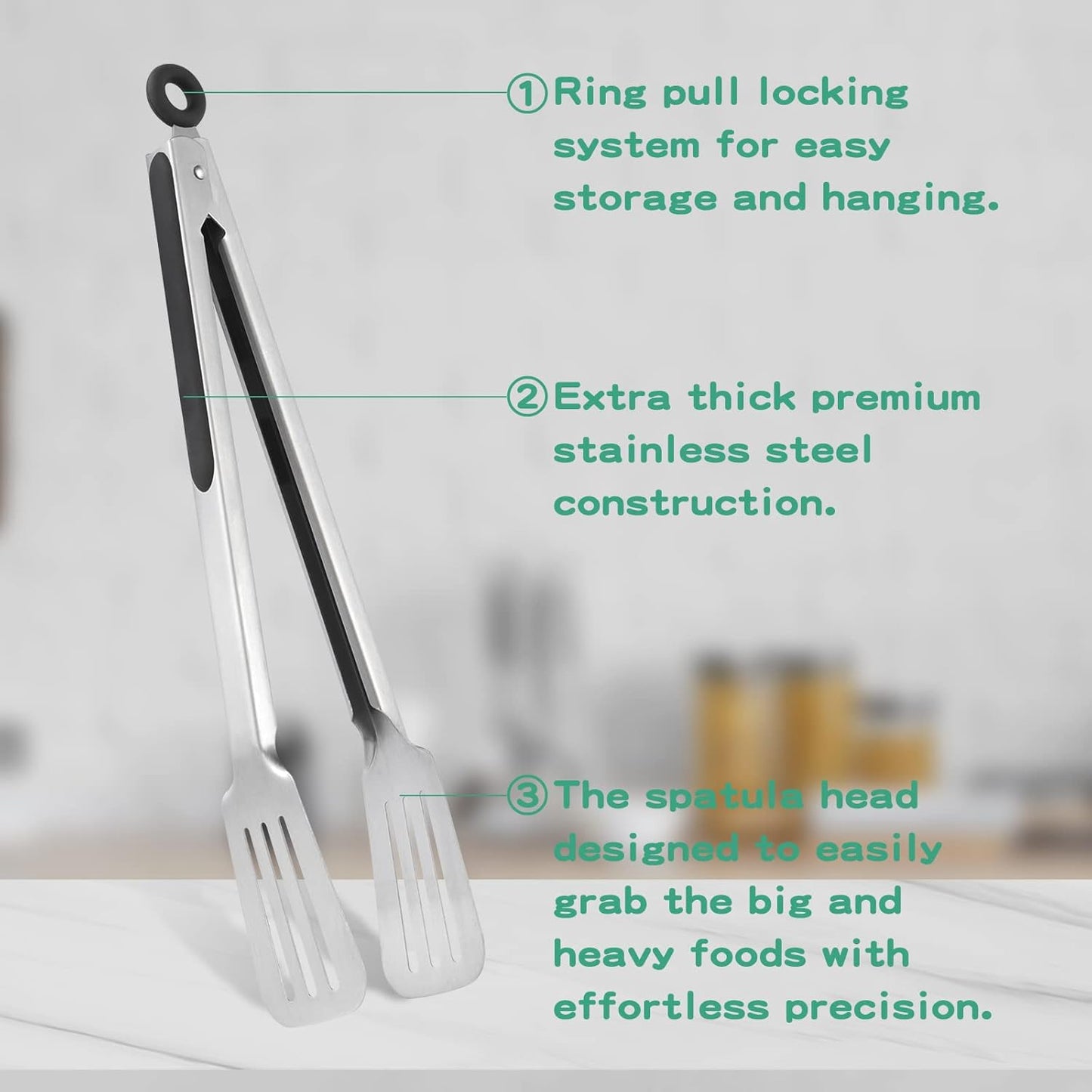 HOME DIVISION Kitchenware HOME DIVISION - Metal Tongs for Cooking