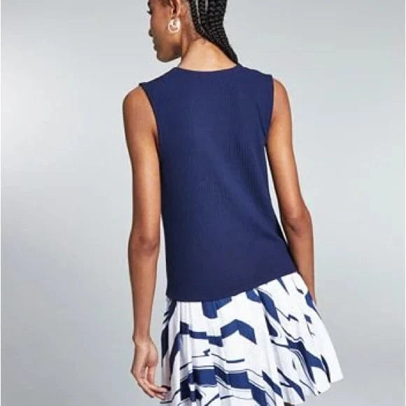 INC INTERNATIONAL CONCEPTS Womens Tops M / Navy INC INTERNATIONAL CONCEPTS - Split-Front blouse