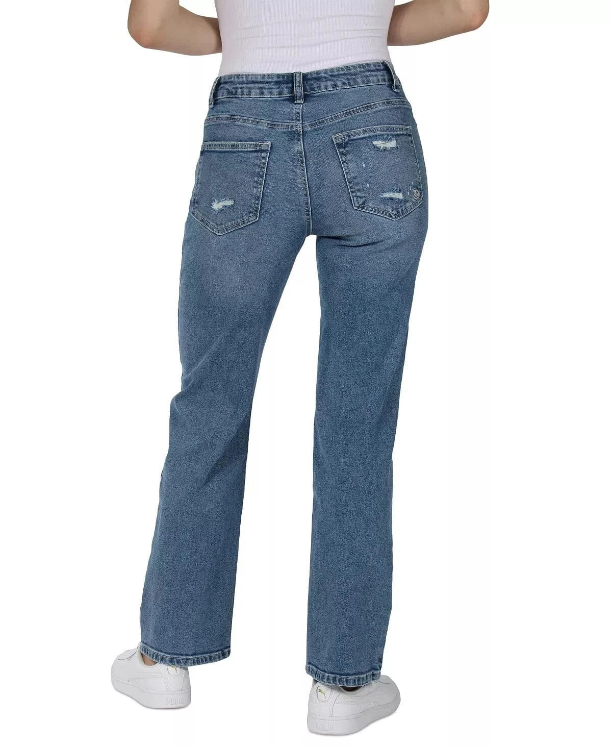 INDIGO REIN Womens Bottoms INDIGO REIN - Ripped Bootcut Jeans