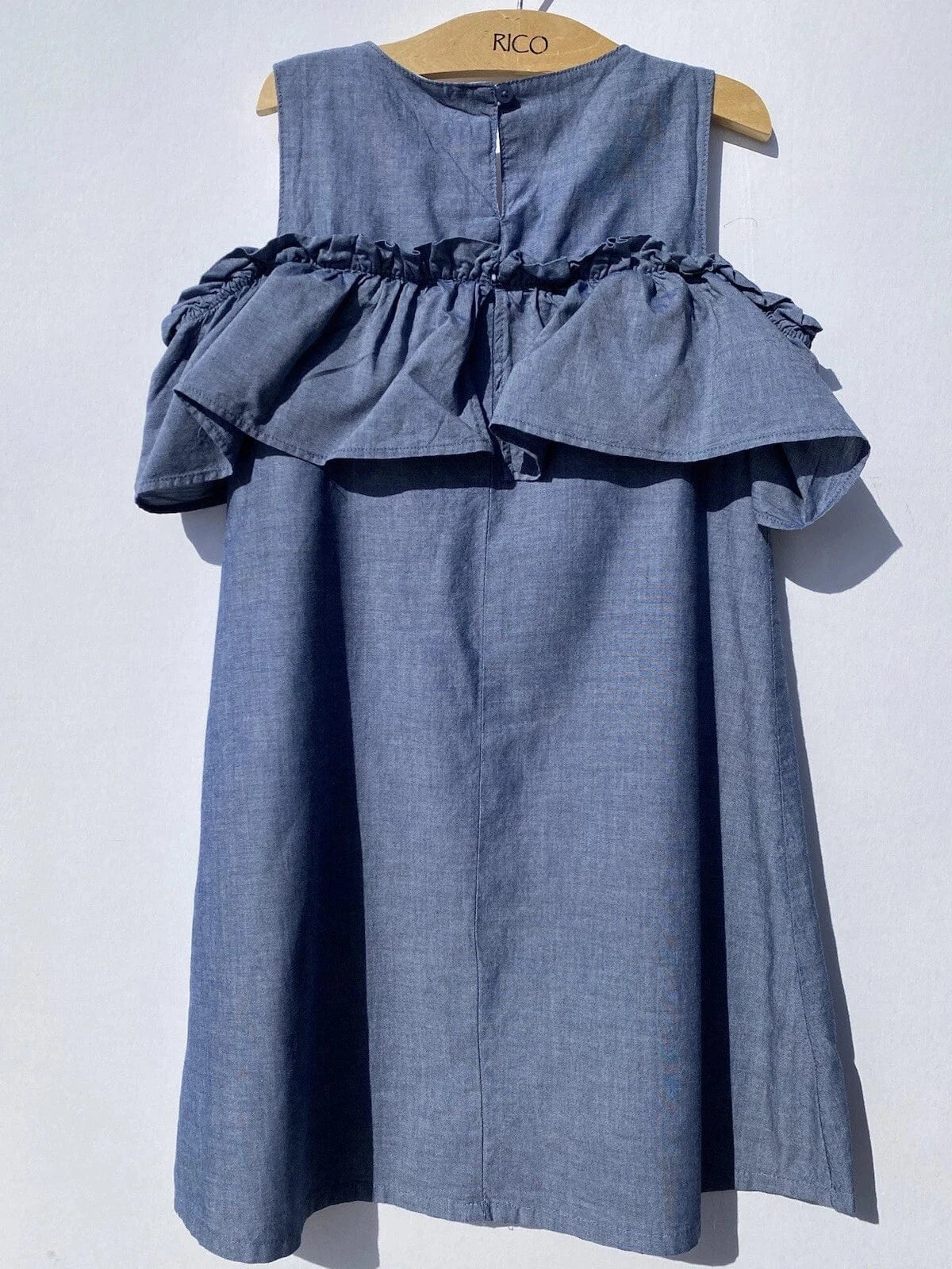 JACK & JONES Girls Dress S / Blue JACK & JONES - KIDS - Cold Shoulder Dress Ruffle