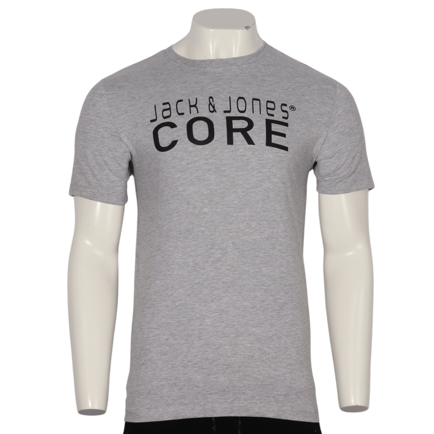 JACK & JONES Mens Tops S / Grey JACK & JONES - Logo Print Short Sleeve T-Shirt
