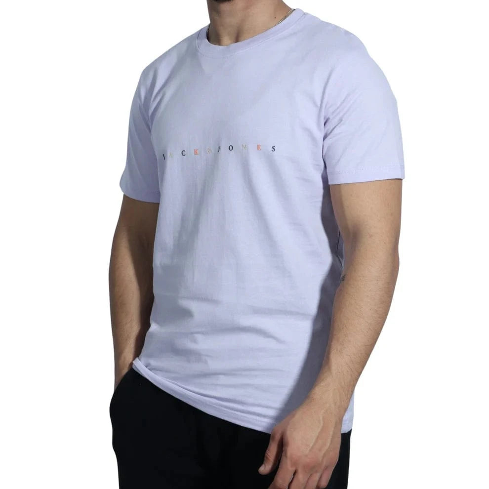 JACK & JONES Mens Tops M / Purple JACK & JONES - Logo T-Shirt