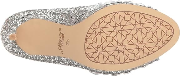 JEWEL BADGLEY Womens Shoes 38.5 / Silver JEWEL BADGLEY -Mischka Conroy Glitter