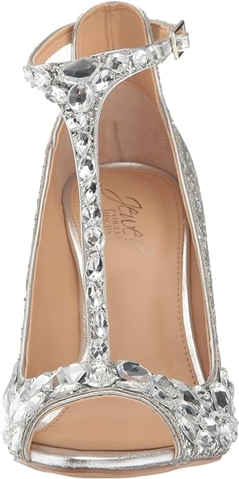 JEWEL BADGLEY Womens Shoes 38.5 / Silver JEWEL BADGLEY -Mischka Conroy Glitter