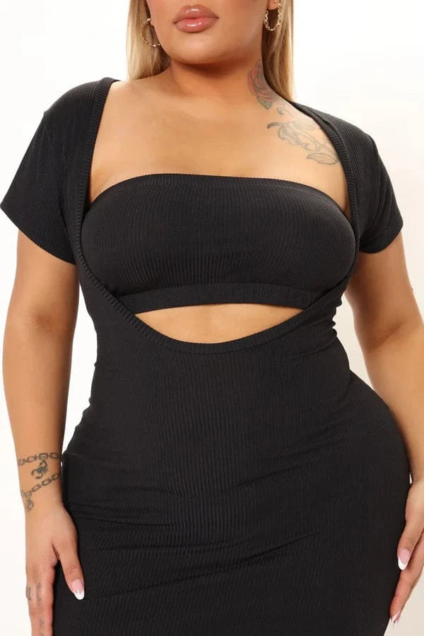 JOLIE & JOY Womens Dress XXXXL / Black JOLIE & JOY - Full Circle Trends Trendy Dress