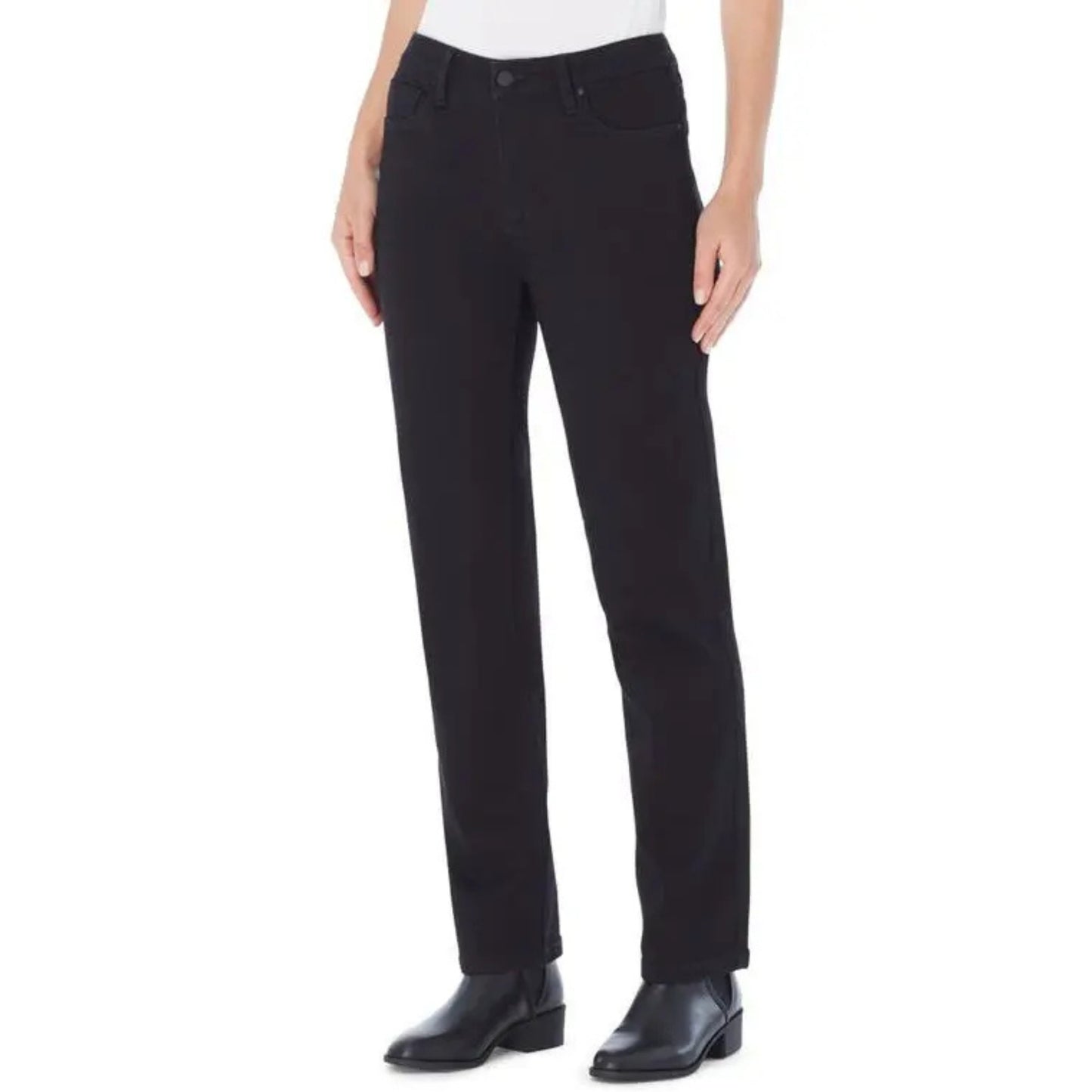 JONES NEW YORK - Lexington Mid Rise Straight Leg Denim