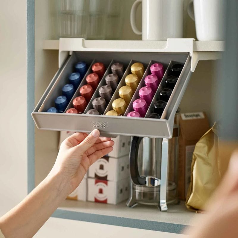 JOSEPH JOSEPH Kitchenware JOSEPH JOSEPH - CupboardStore™ Grey Under-shelf Coffee Pod Drawer