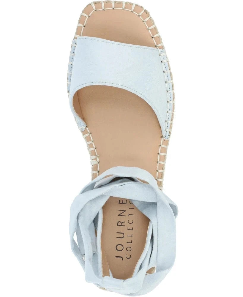 JOURNEE COLLECTION Womens Shoes 39.5 / White JOURNEE COLLECTION - Emelie Espadrille Flat Sandals