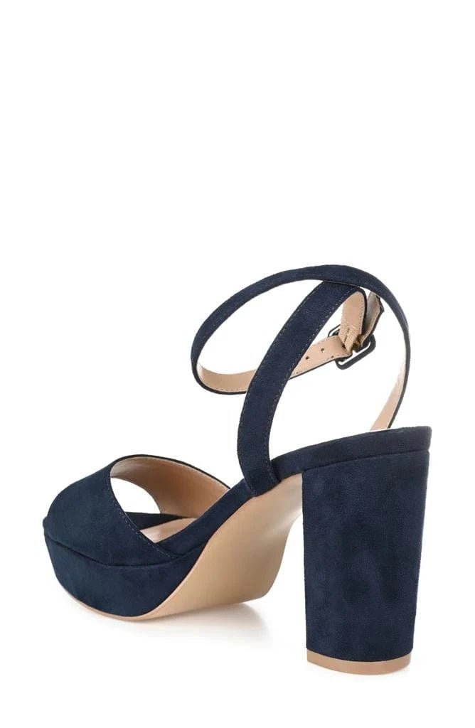 JOURNEE COLLECTION Womens Shoes JOURNEE COLLECTION - Leather Platform Heel Sandals
