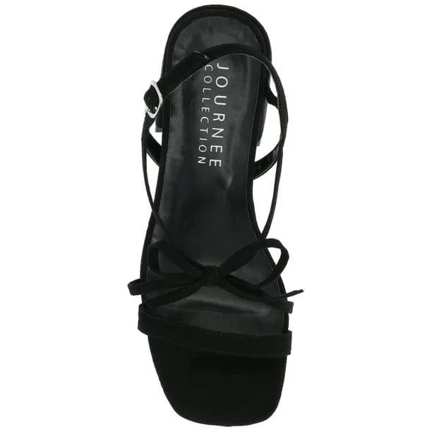 JOURNEE COLLECTION Womens Shoes 39.5 / Black JOURNEE COLLECTION - Multi Strap Block Heel Sandals