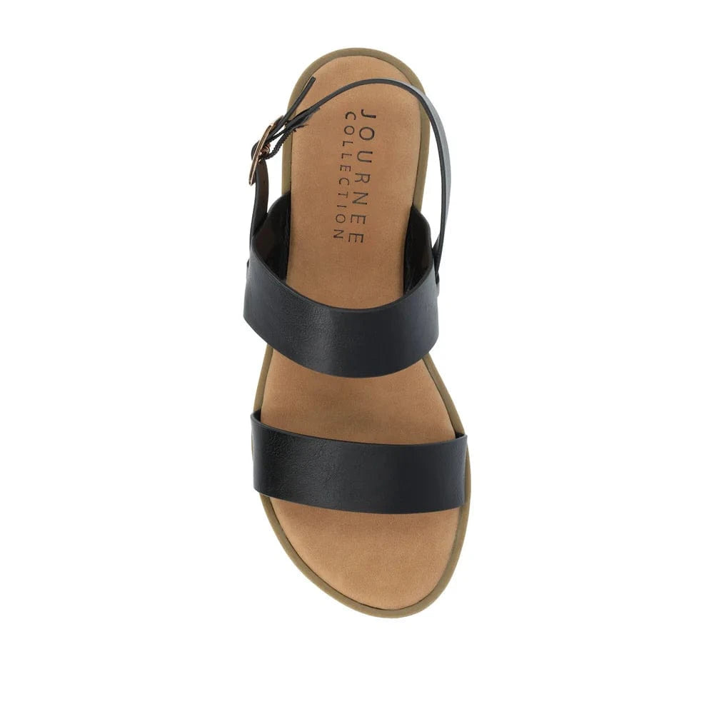 JOURNEE COLLECTION Womens Shoes 37 / Black JOURNEE COLLECTION - Serissa Strappy Flat Sandals