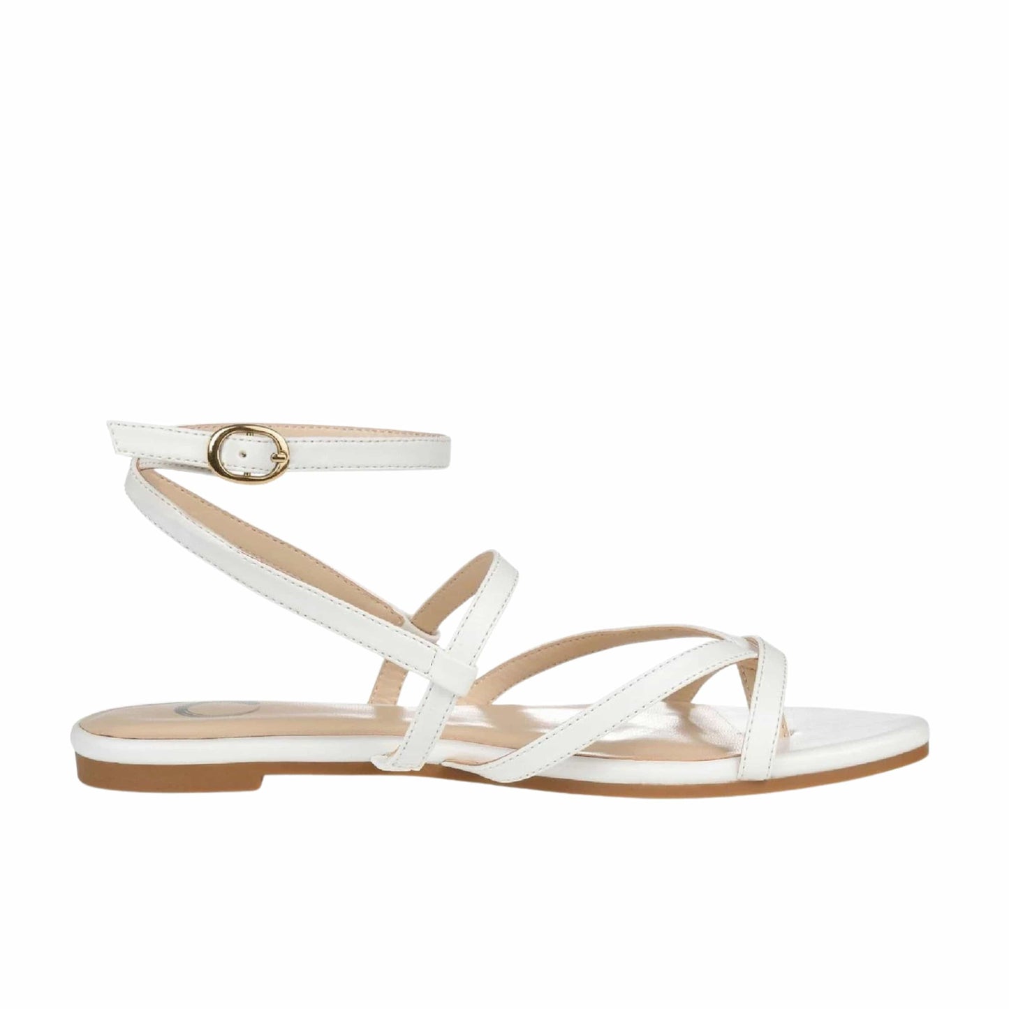 JOURNEE COLLECTION Womens Shoes 43 / White JOURNEE COLLECTION - Strappy Flat Sandals