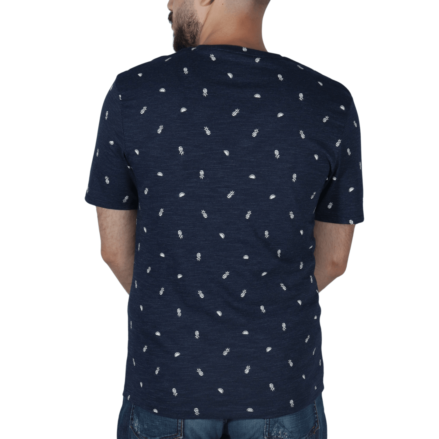 JULES Mens Tops M / Navy JULES - Fruit Printed Desihn Short Sleeves T-Shirt