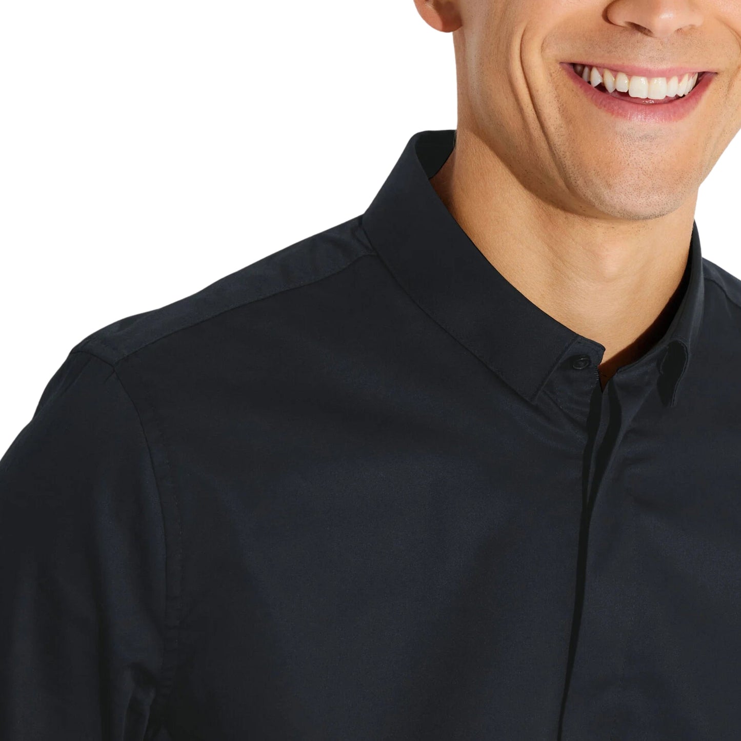 JULES Mens Tops M / Black JULES - Satin Cotton Shirt