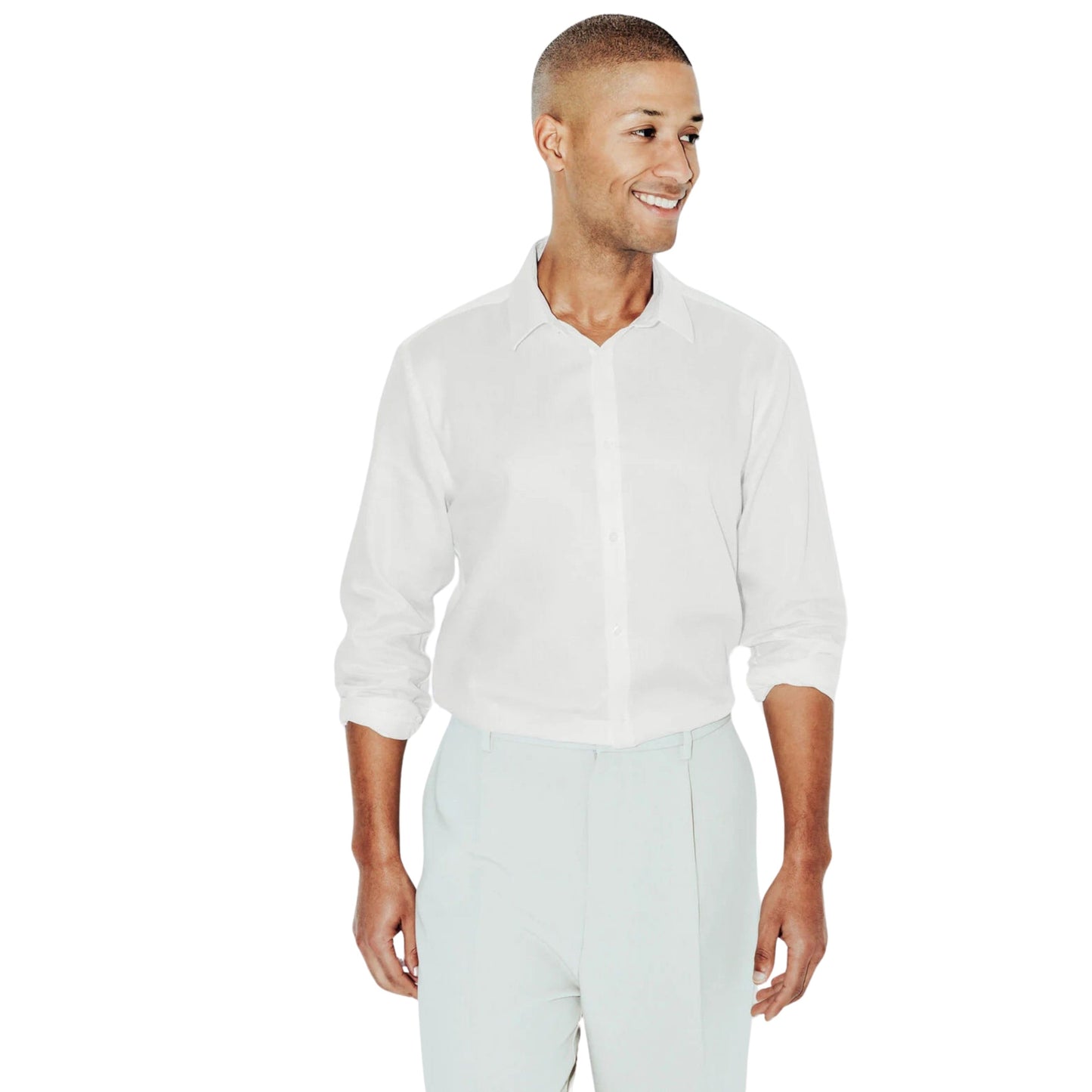 JULES Mens Tops S / White JULES - Textured cotton button up shirt