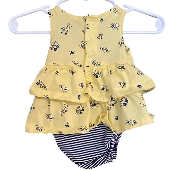 JUST ONE YOU Baby Girl 6 Month / Yellow JUST ONE YOU - BABY - Floral Bee Sunsuit