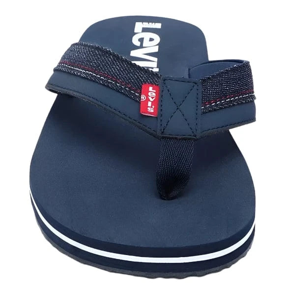 LEVI'S Mens Shoes 42 / Navy LEVI'S - Wordmark Slip-on Thong Slipper