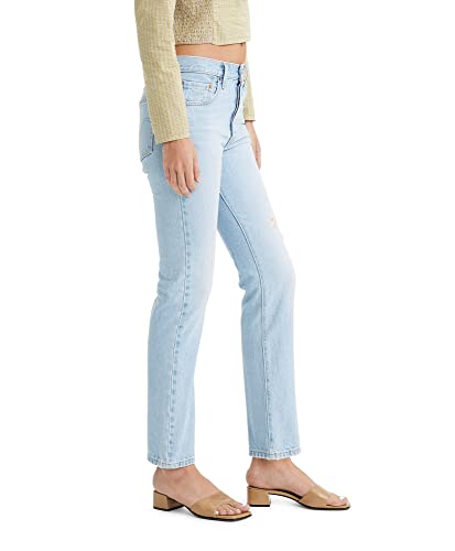 LEVI'S Womens Bottoms S / Blue / 28 LEVI'S - Light Indigo Distressed Floral Patch Denim