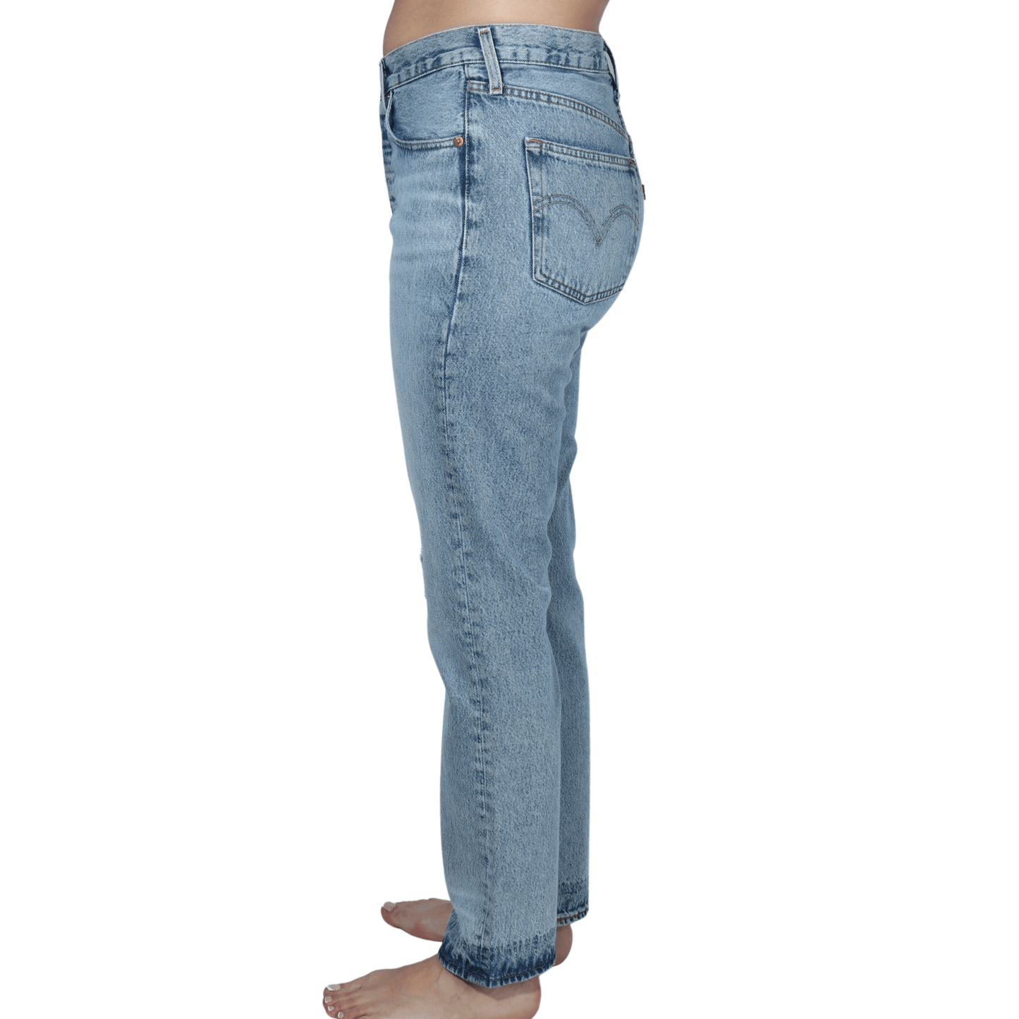 LEVI'S Womens Bottoms 27W x 30L / Blue LEVI'S - Med Rise Sold Color Denim