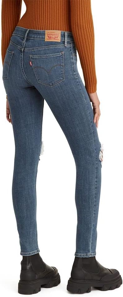 LEVI'S Womens Bottoms XL / Blue / 34 LEVI'S - Mid Rise Skinny Jeans