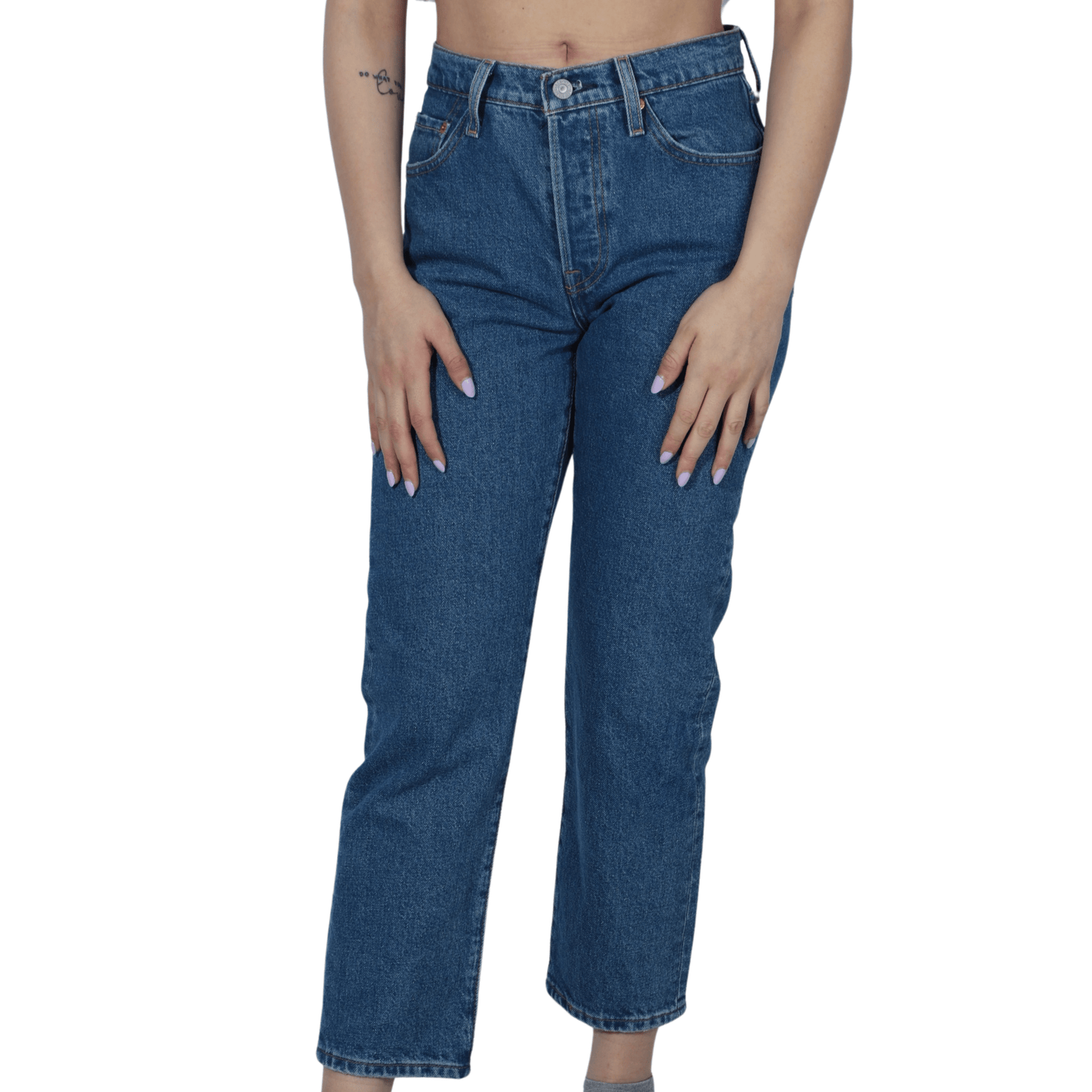 LEVI'S Womens Bottoms LEVI'S - Straight leg ctton simple denim