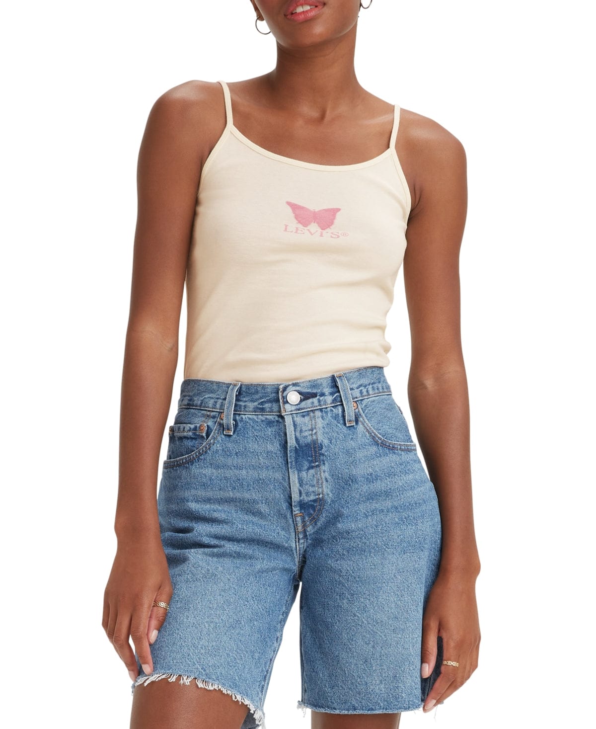 LEVI'S Womens Tops XS / Off-White LEVI'S - Graphic Print Levi Tank