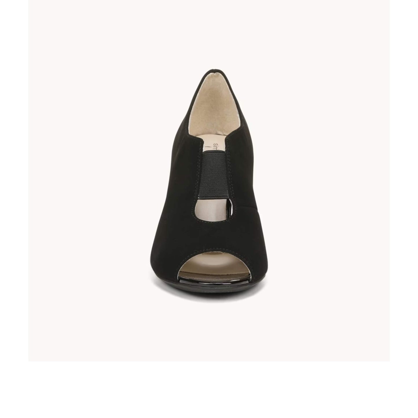 LIFESTRIDE Womens Shoes 40.5 / Black LIFESTRIDE - Faux Leather Round Toe Peep-Toe Heels