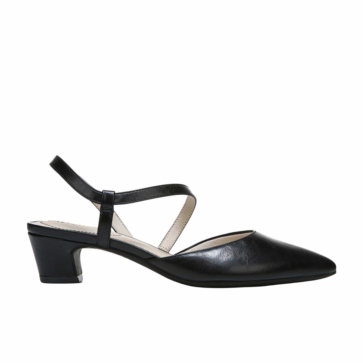 LIFESTRIDE Womens Shoes 38.5 / Black LIFESTRIDE - Minimalist Slingback Kitten Heel sandals