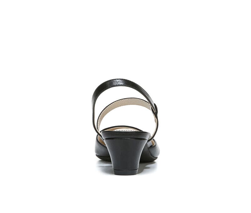 LIFESTRIDE Womens Shoes 38.5 / Black LIFESTRIDE - Minimalist Slingback Kitten Heel sandals