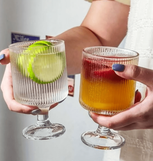 LIVARNO Kitchenware 450 ml LIVARNO - Textured Set 0f Glass