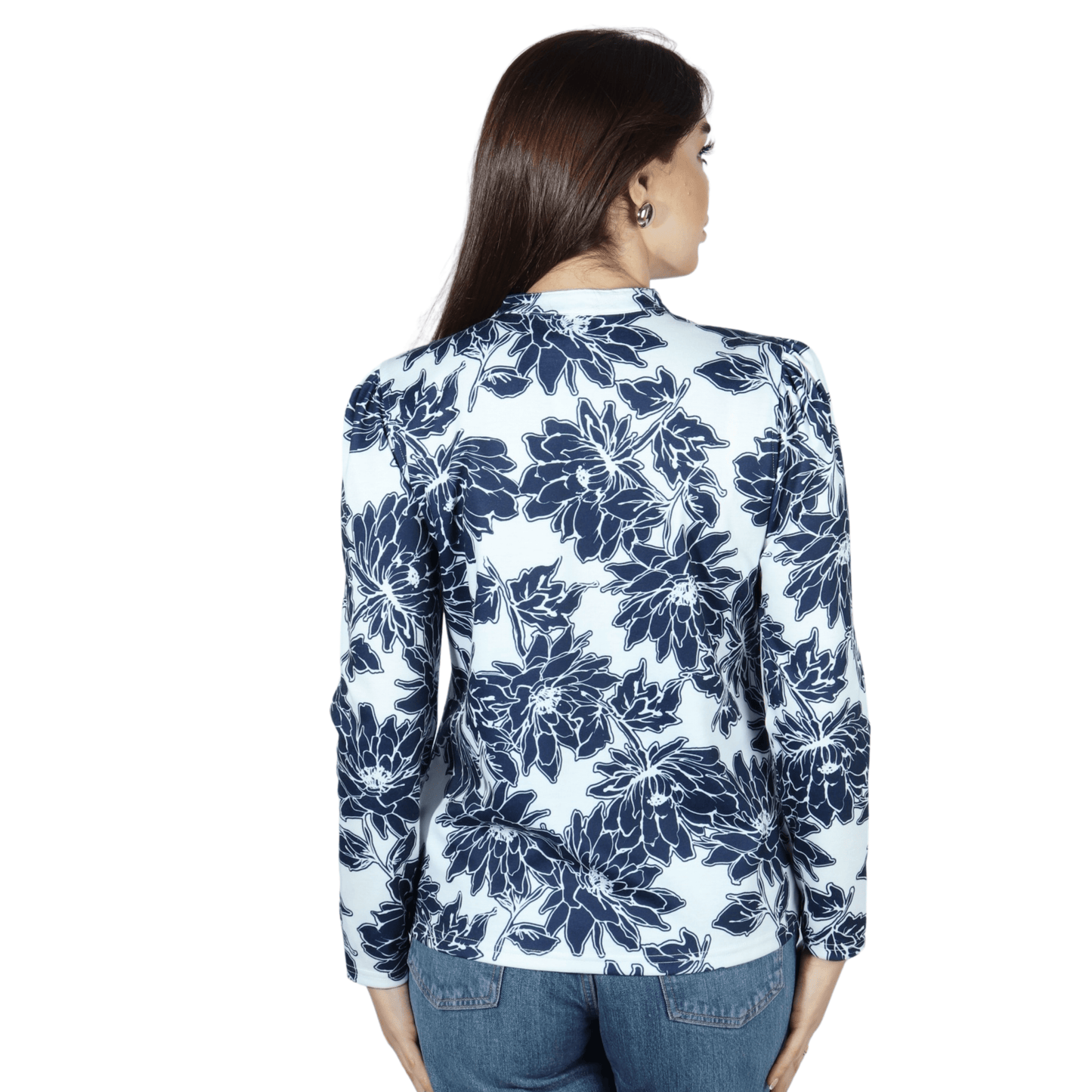 LIZ CLAIBORNE Womens Tops S / Multi-Color LIZ CLAIBORNE - All Over Floral Blouse