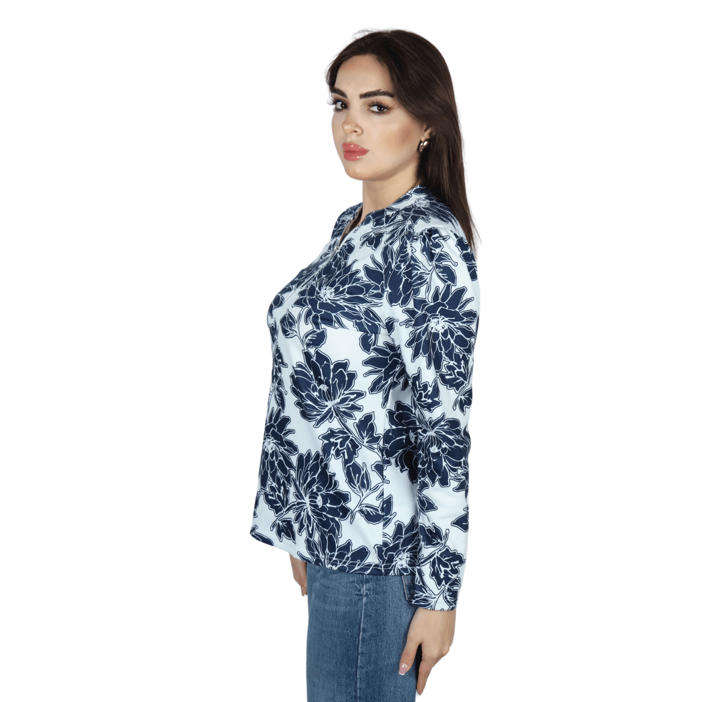 LIZ CLAIBORNE Womens Tops S / Multi-Color LIZ CLAIBORNE - All Over Floral Blouse